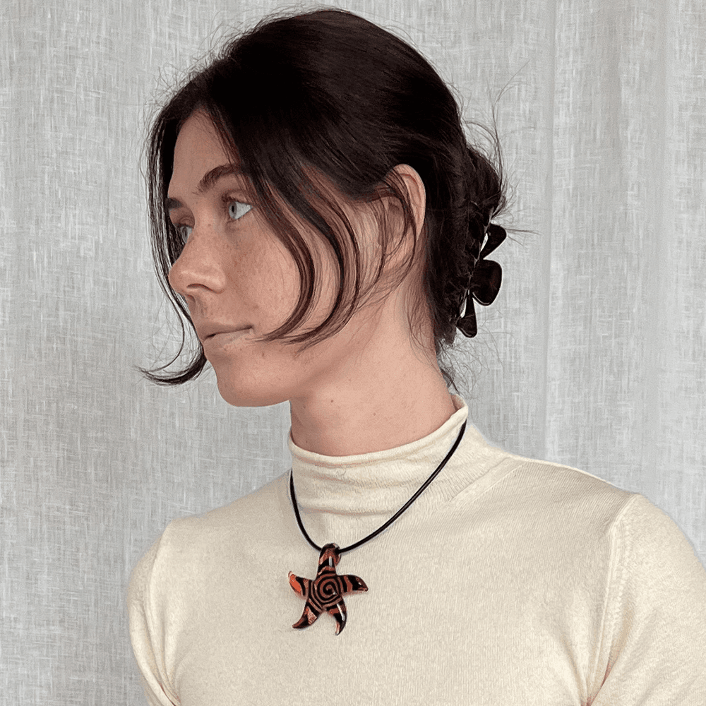 STAR NECKLACE / ORANGE