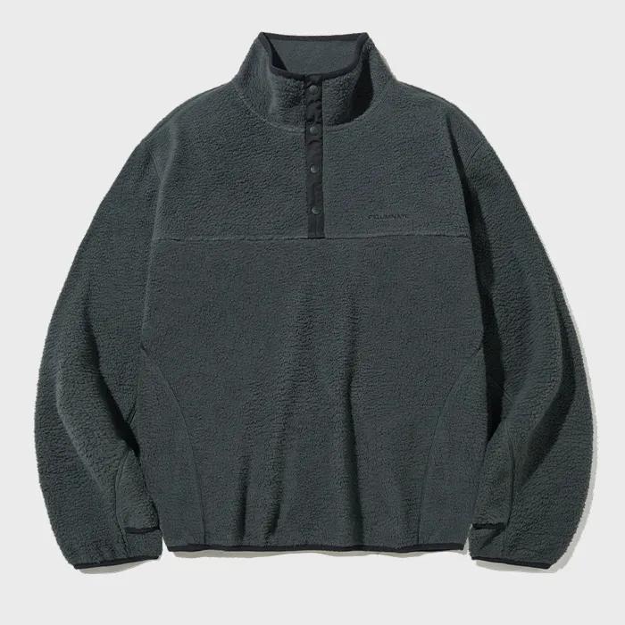 트래블러 플리스 아노락-차콜