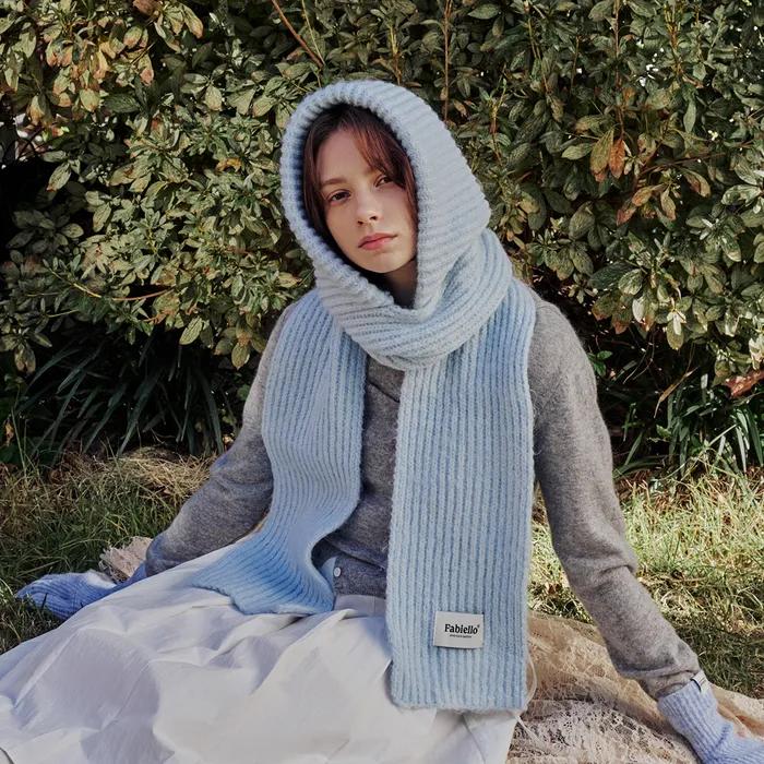 Fluffy hood muffler (8 colors)