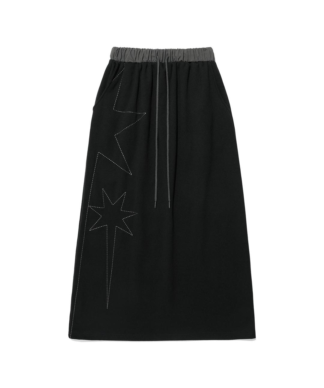 [9/2 PRE-ORDER]BIG STAR LOGO SWEAT SKIRT[BLACK]