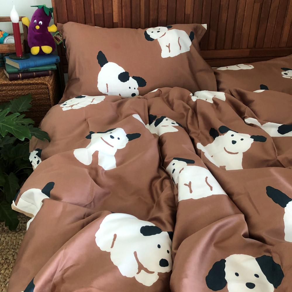 귀여운 퍼피 사계절 이불 커버 세트 순면 침구 S/SS