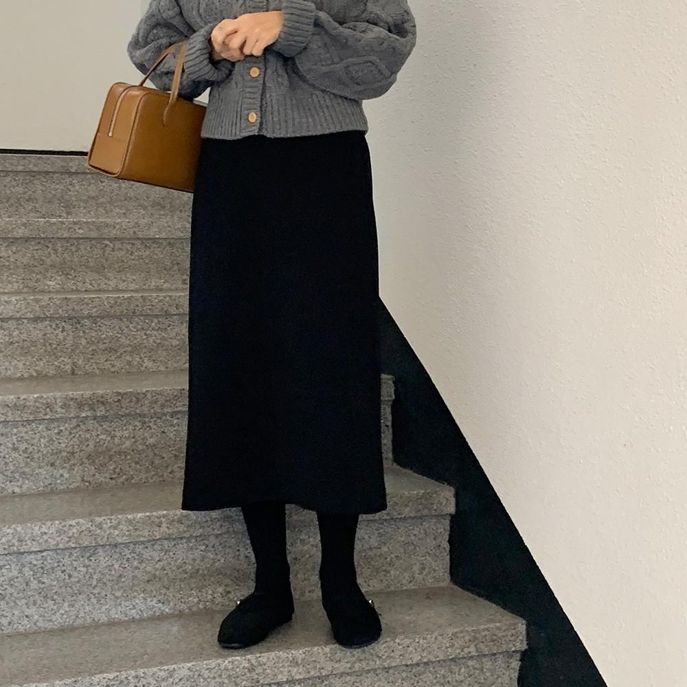 [기모] 153cm 키작녀스커트 겨울 기모 스판 스커트 2color