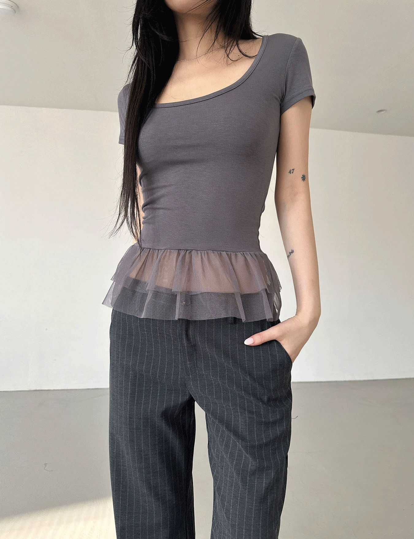 slim cancan top (3color)