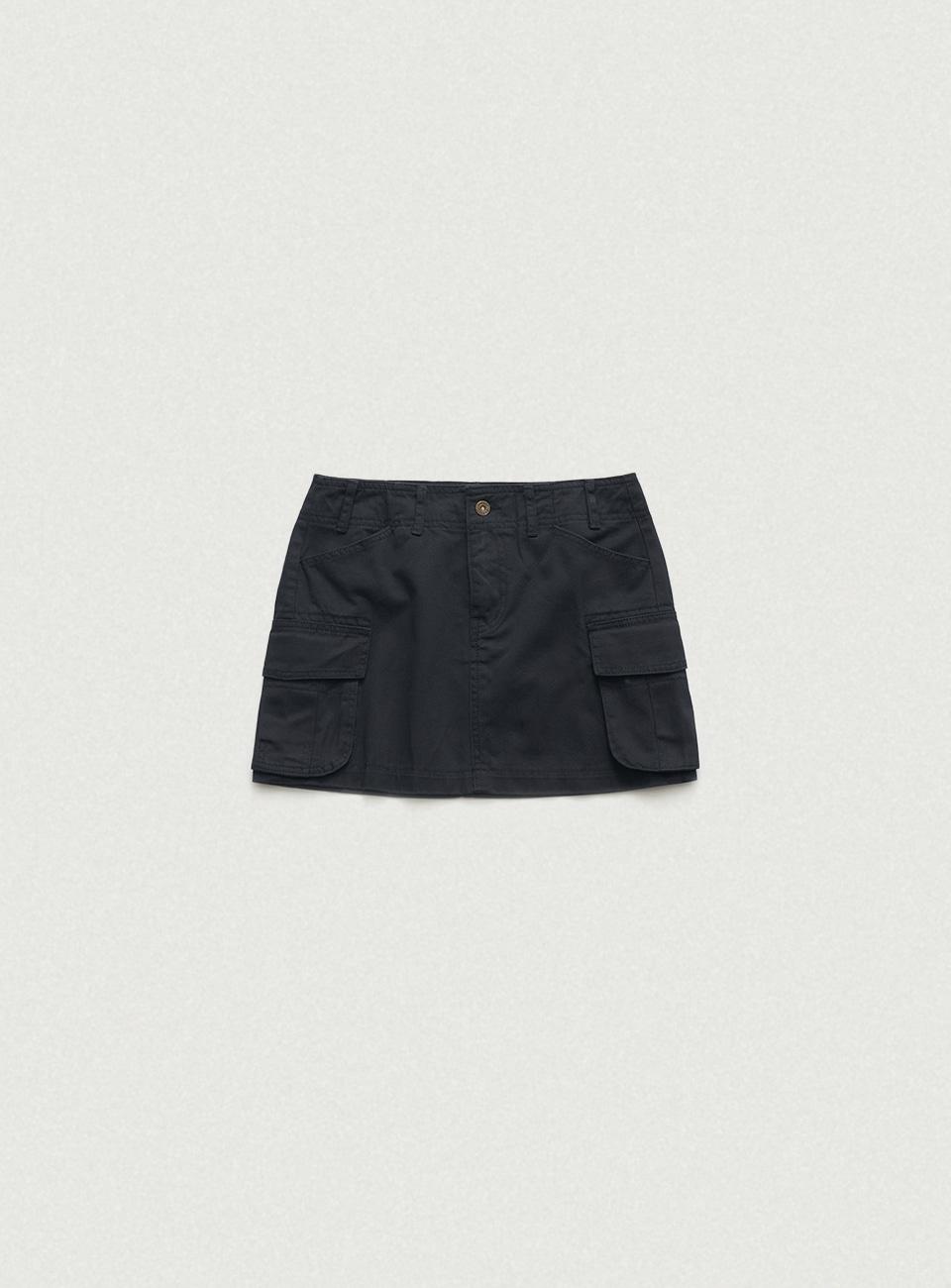 [3/10 14:00 KST OPEN] Navy Heather Cargo Mini Skirt