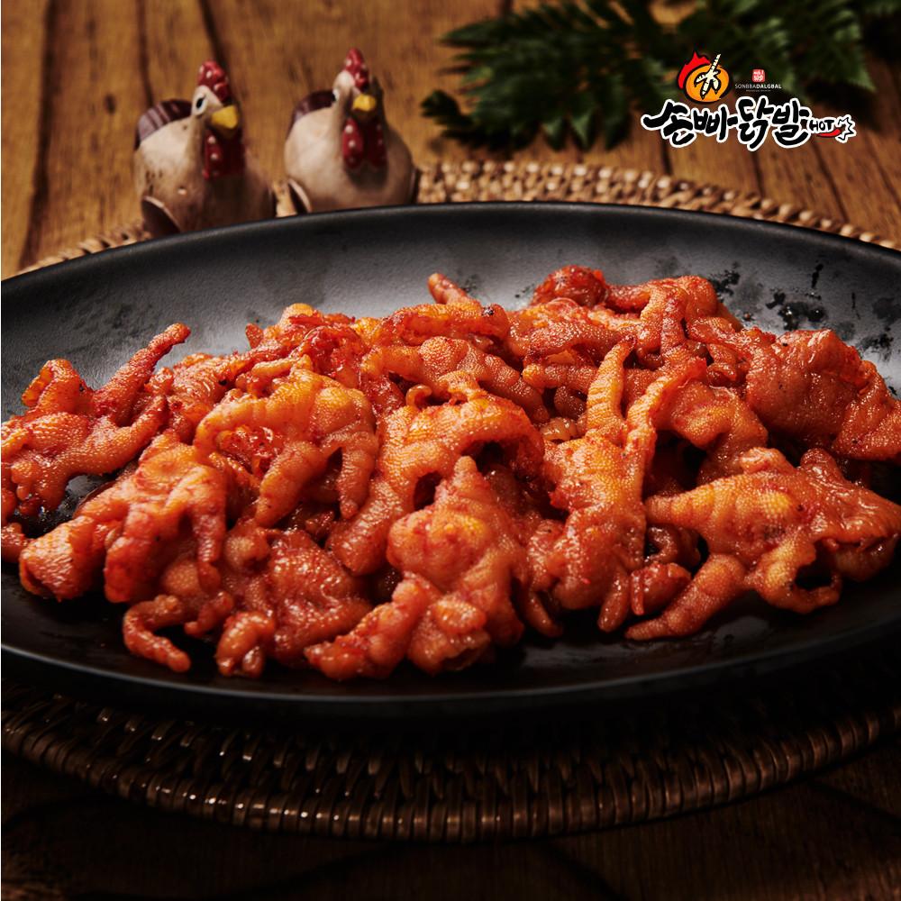 국물닭발 매운 불 닭발 직화 튤립 통뼈 무뼈 숯불 구이 오돌뼈 소주안주 혼술 캠핑 호미
