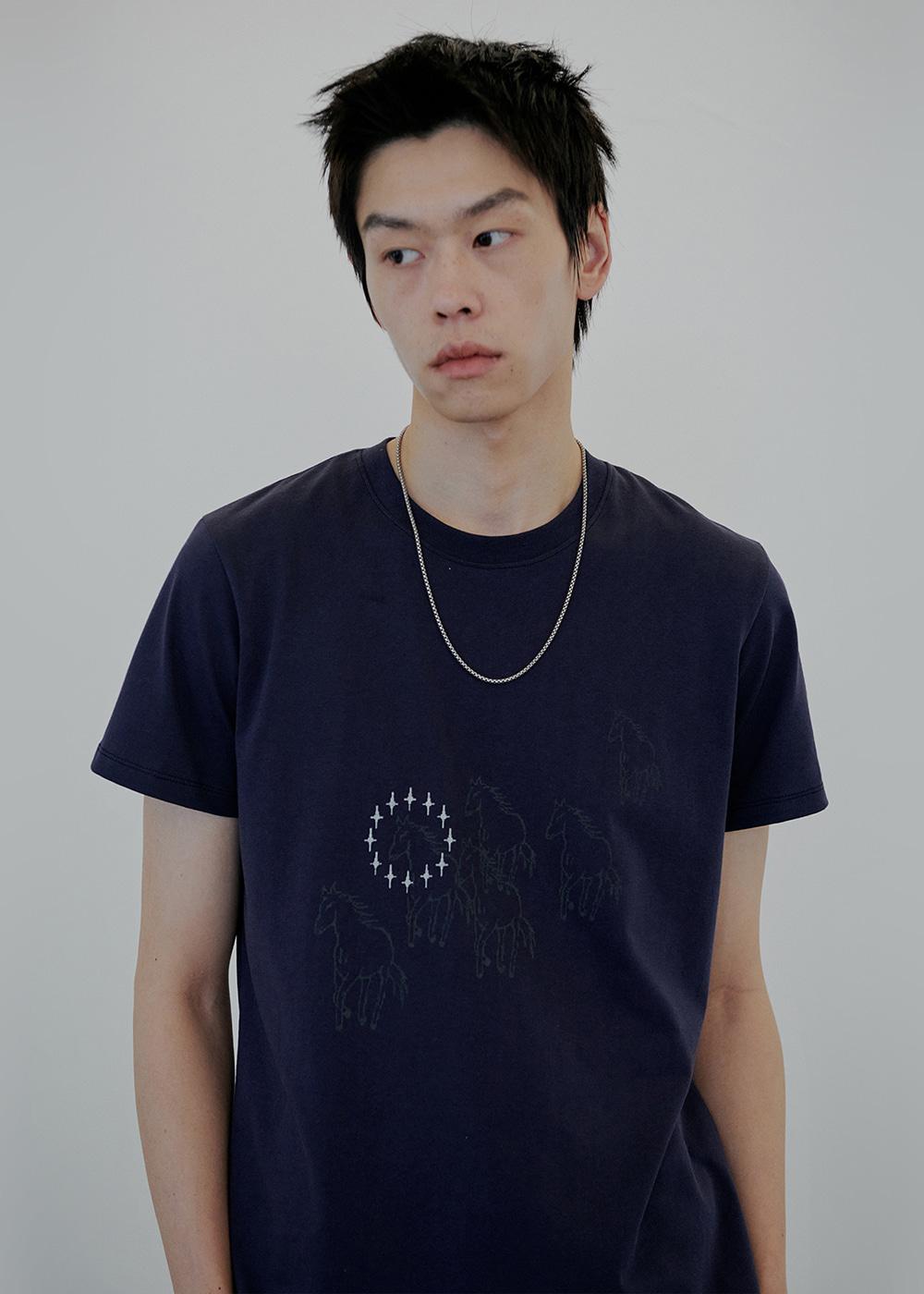 star horse slimfit t-shirt_midnight blue