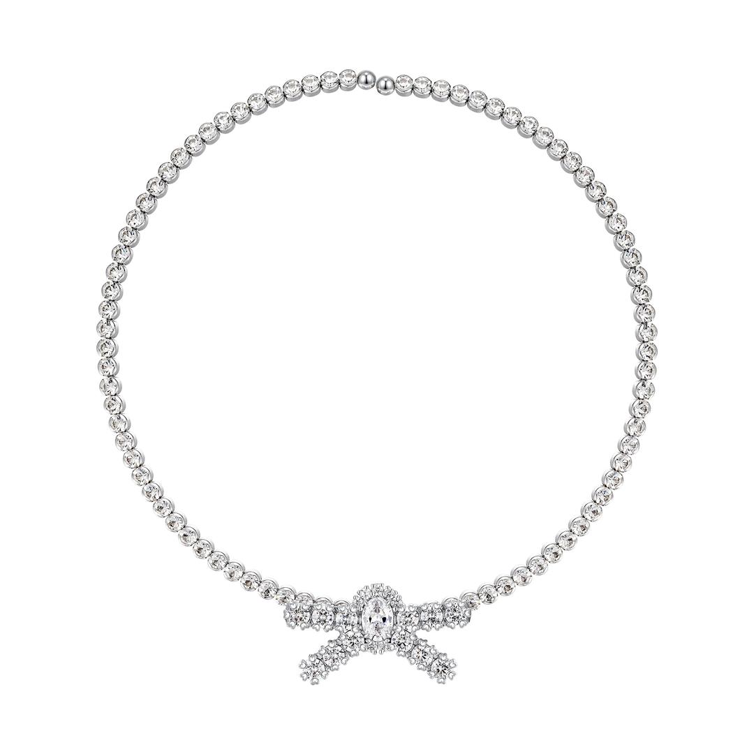 YVMIN X SHUSHUTONG / Gemstone Pave Bow Chocker - Pre Order