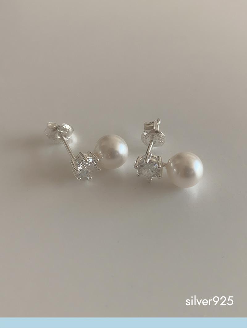 pure pearl earring (silver925)
