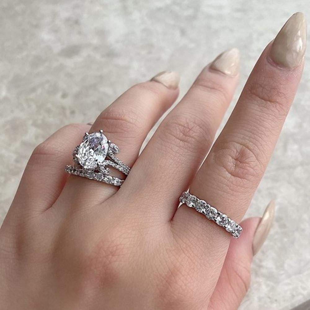 894 우아한 알함브라 고퀄리티 큐빅 볼드 링 반지