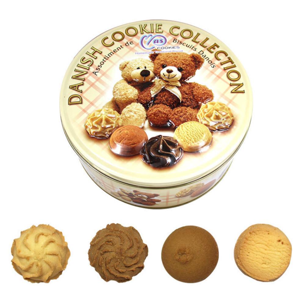 MAS 쿤브라더스 마스 버터쿠키 300g 크리스마스선물 곰돌이 틴케이스 쿠키