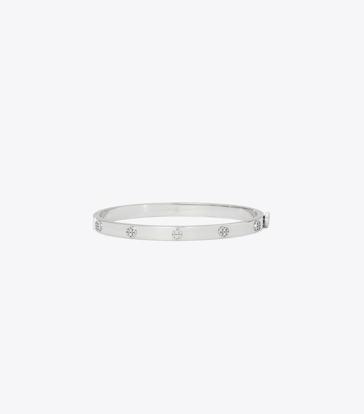 Thin Icon Hinge Bracelet - Tory Silver