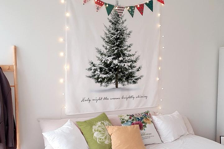 스노우트리 크리스마스 패브릭포스터 / 가리개커튼  4size