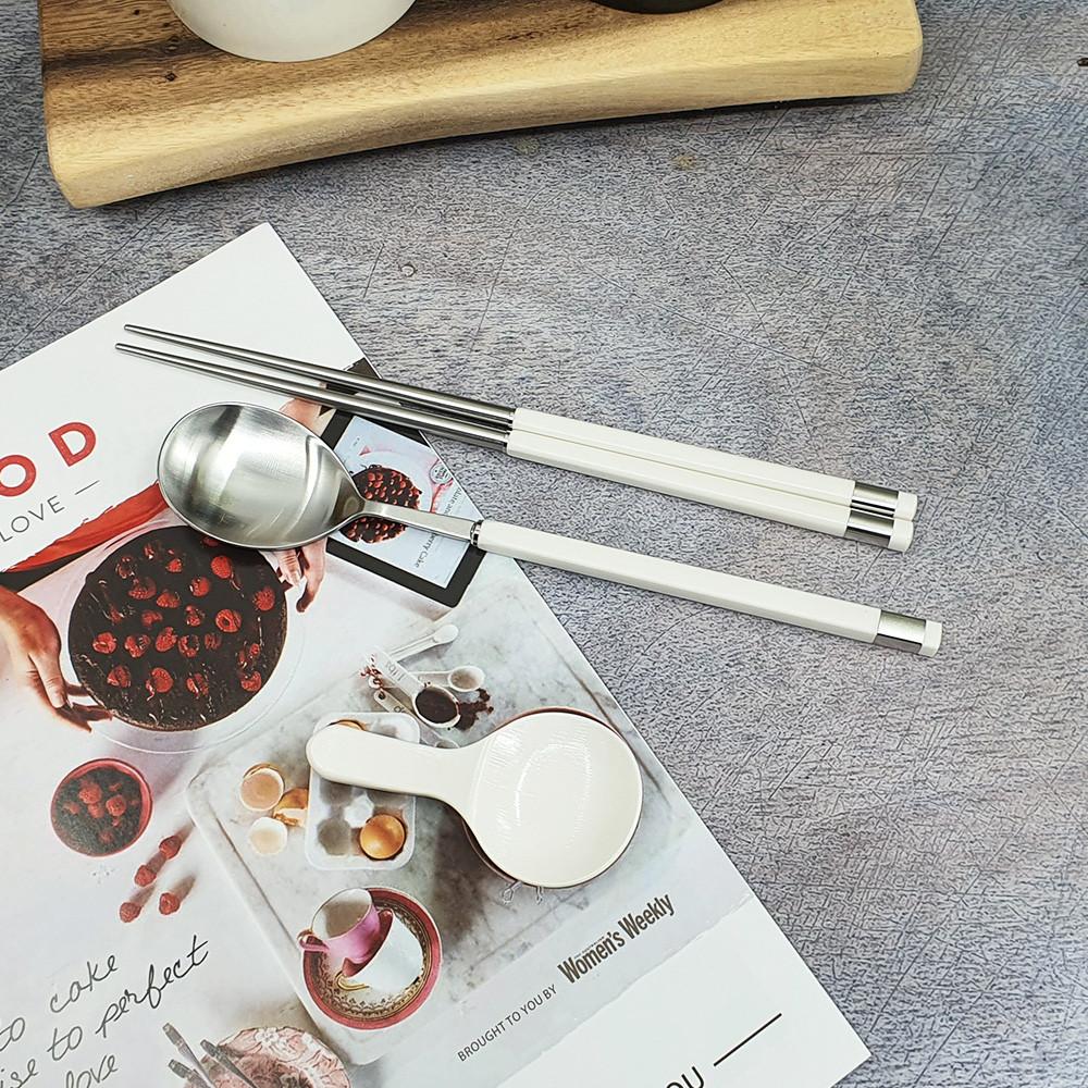 몽블랑 보겐 카라 한식 수저세트 신혼 부부 숟가락 젓가락 세트 실버