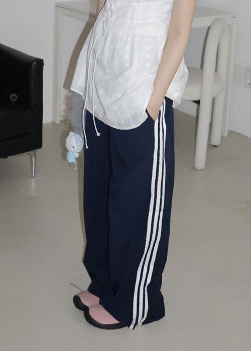 무무크 나일론 트랙 팬츠 3col - navy