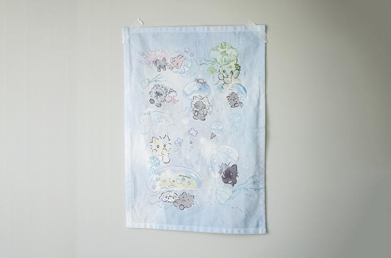 [가벼운 친구들] 해파리와 산책 천 포스터