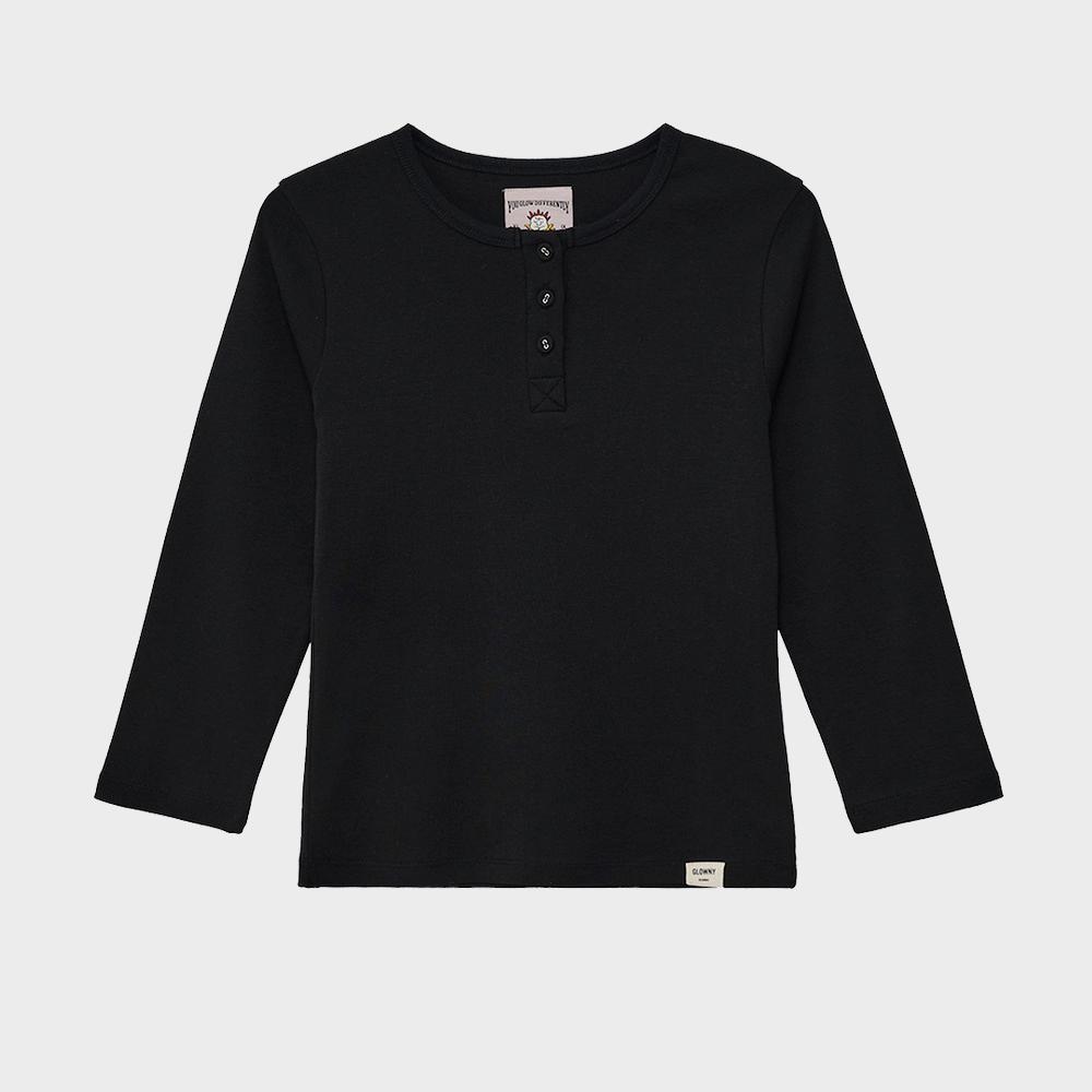 3/4 BUTTON FLY TEE (BLACK)