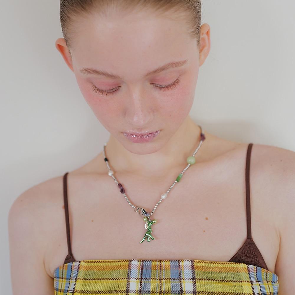 2차 리오더 / Popping Tyranno Necklace / Green