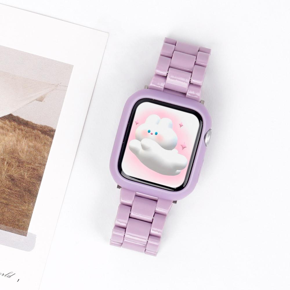 애플워치 9 8 7 6 se2 se 호환 투명 블럭 스트랩 케이스 시계줄 밴드