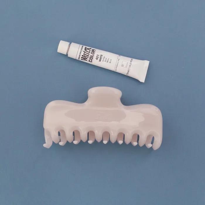 [4th] Poise hair clip - pink ivory