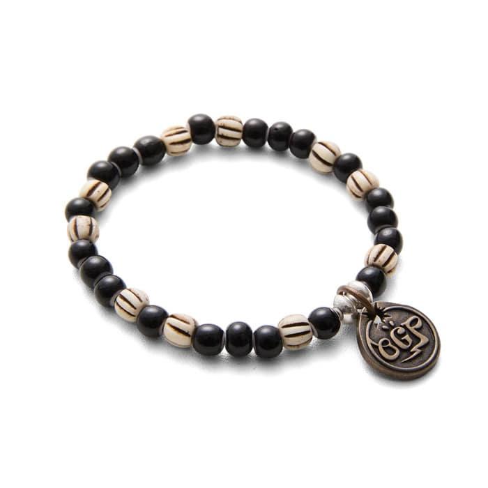 Black Beads-Bone OGP Braclelet