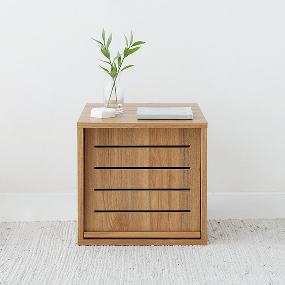 MILKAM 슬라이딩 수납함 미니 수납장 틈새 수납장 소형 작은 우드 2단 조립식 마켓비