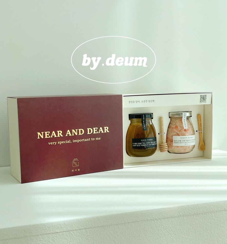꿀 소금 선물세트 꿀320g+핑크솔트300g 답례품 돌잔치 결혼 칠순 조문 결혼식 명절