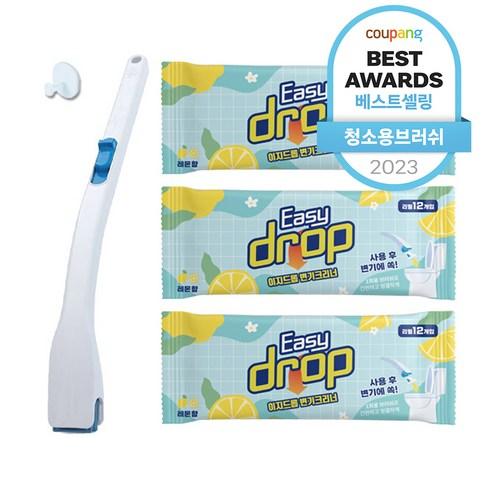 이지드롭 변기크리너 핸들+리필브러쉬, 핸들 1개 + 리필..., 1세트