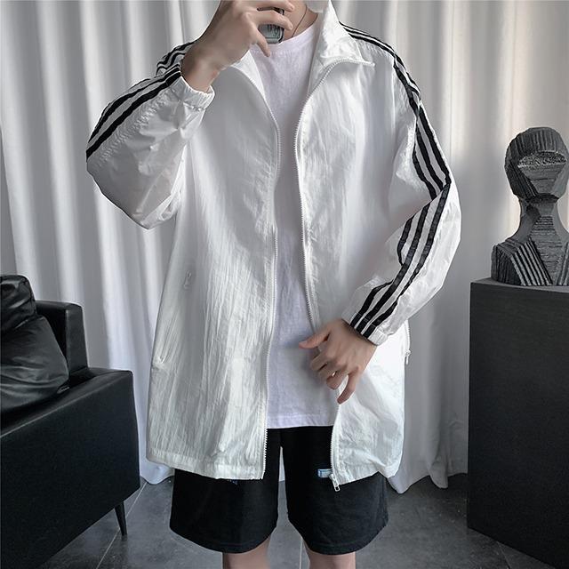 루즈핏 사이드 라인 라이트 바람막이 점퍼 MR2159