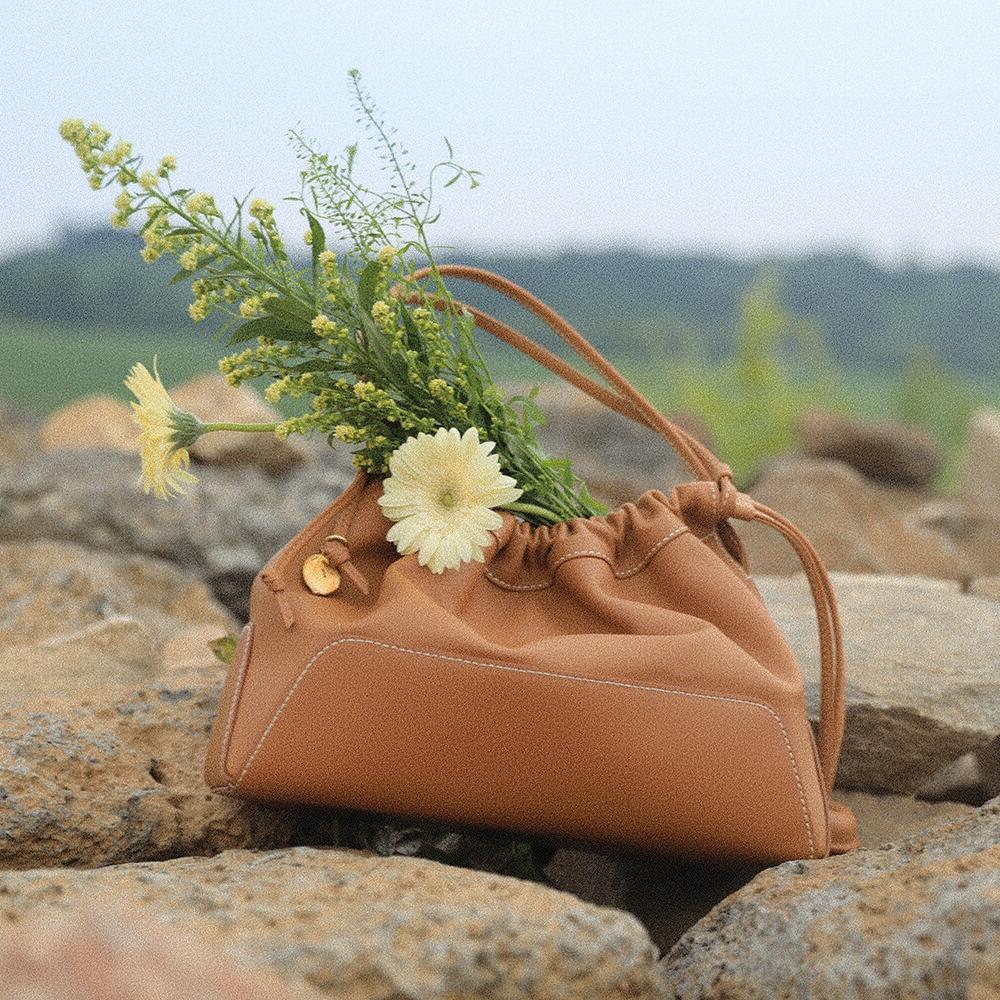 BALL STRING BAG / LIGHT TAN