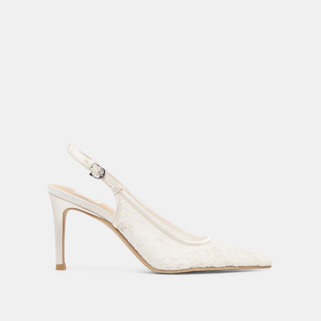 Yami True White Lace Heels | Dolce Vita