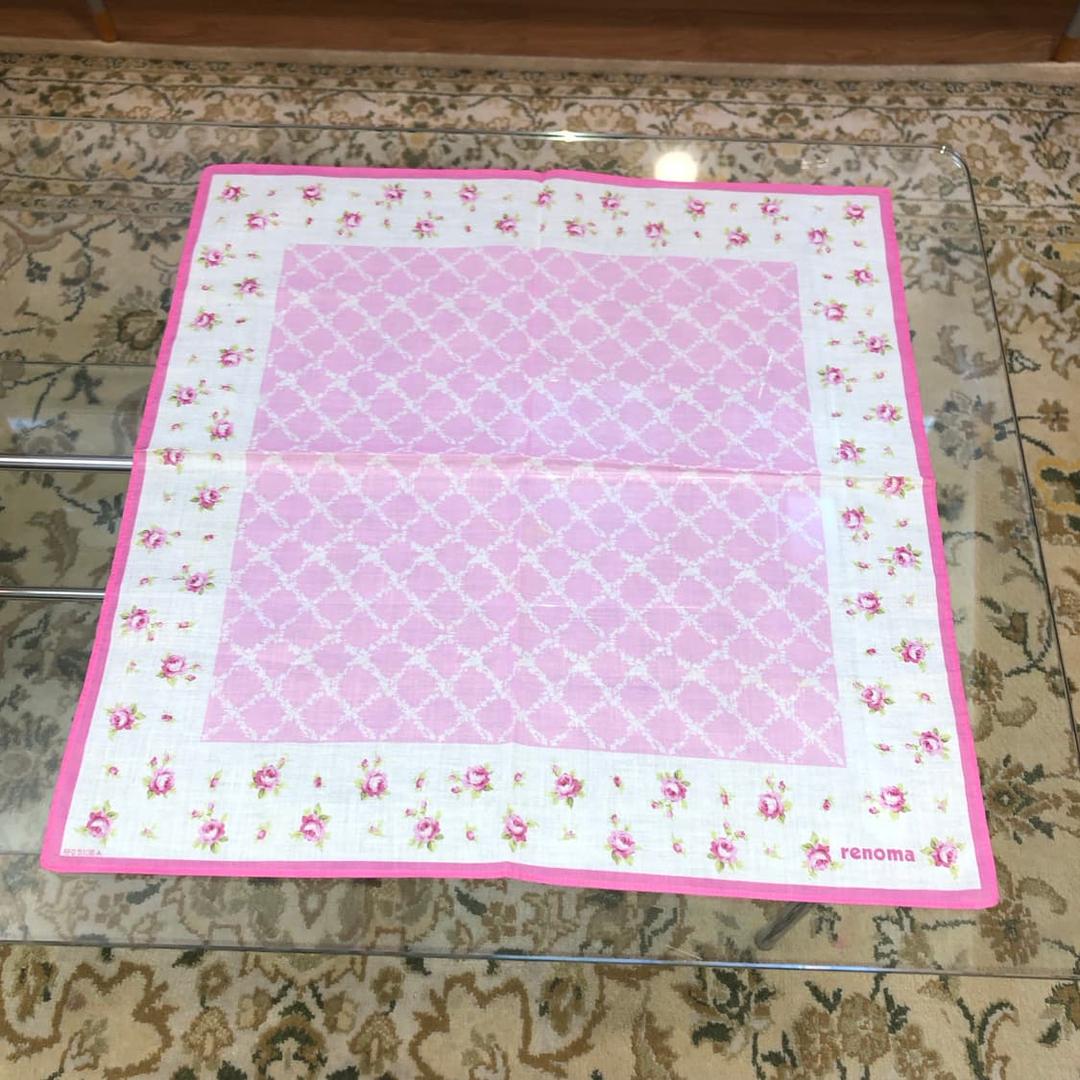 Vintage ❦ renoma pink handkerc | 후루츠패밀리