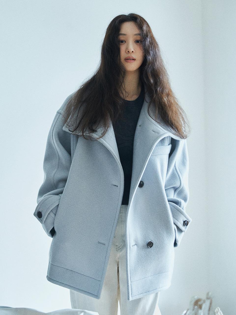 Cashmere Blended High-neck Half Coat SW5WH422-J5