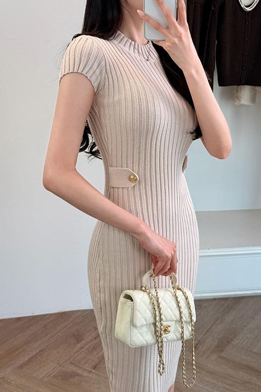 (수입)페탈 니트 원피스