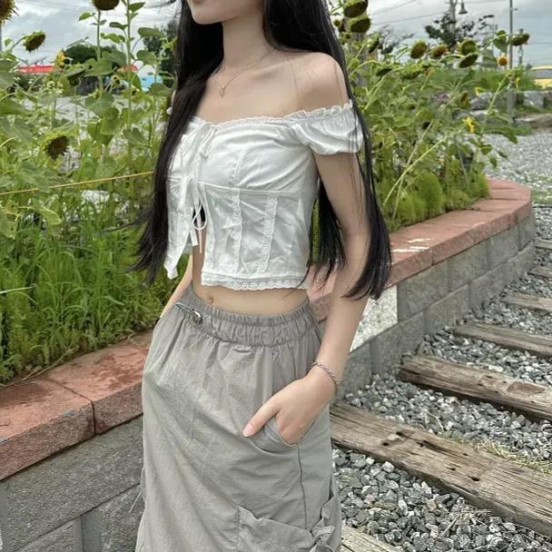 [발레코어룩] 퍼프 오프숄더 미니BL