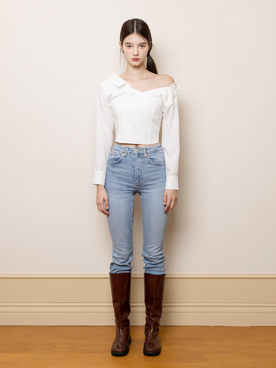[10월 7일 예약배송] Ines shirts bustier (White)