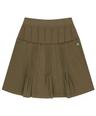 FLOWER PINTUCK SKIRT BROWN