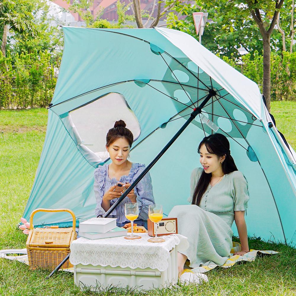 [불스원] 캠크루 1초 파라솔 우산 텐트