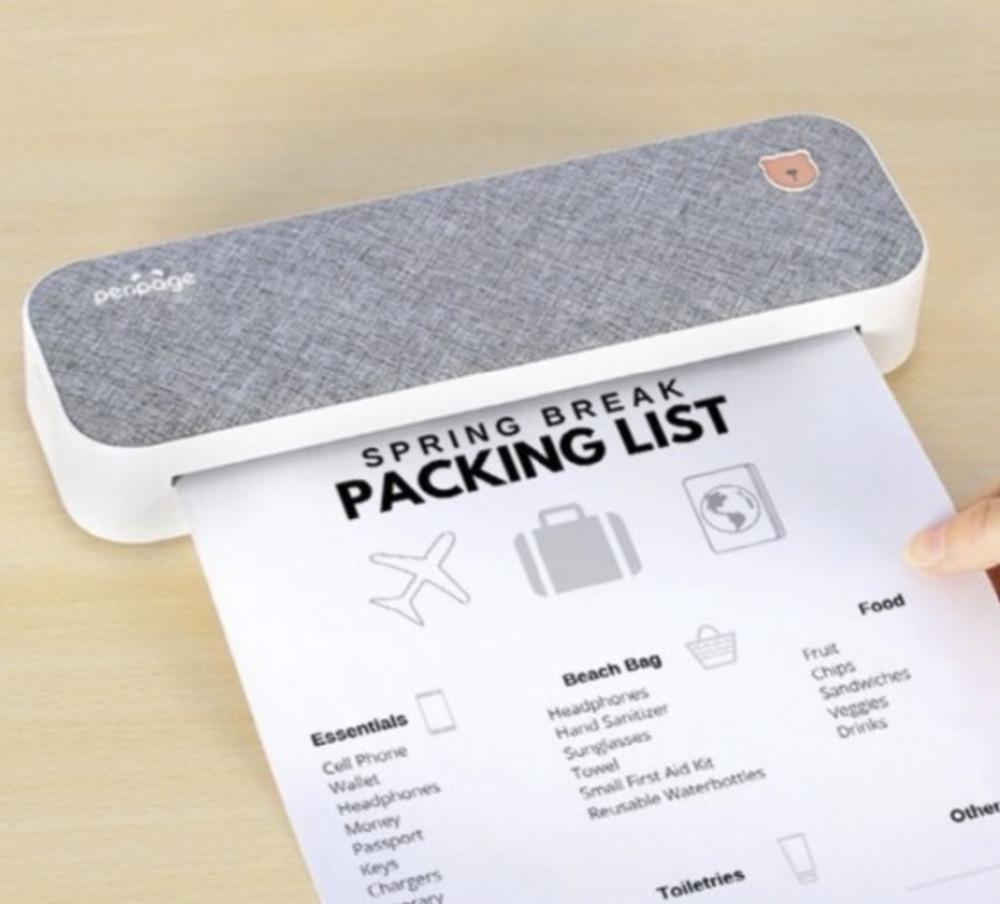 [당일출고가능] 페리페이지 휴대용프린터A4 블루투스 무선 라벨프린터 미니 열전사 수험생선물 포토프린터