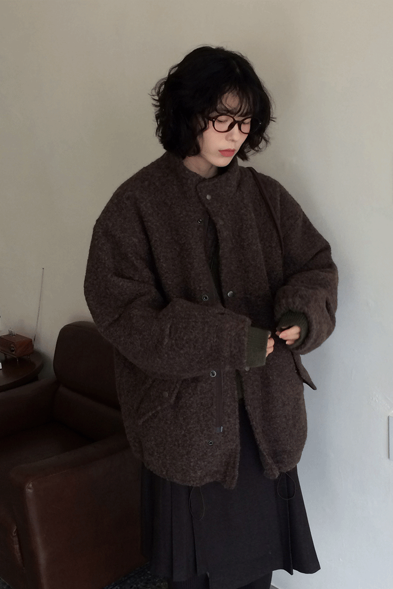 (누빔)리조브 오버핏 부클 점퍼