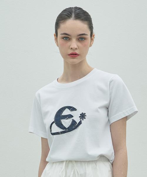 Essential Logo Ts_White Denim