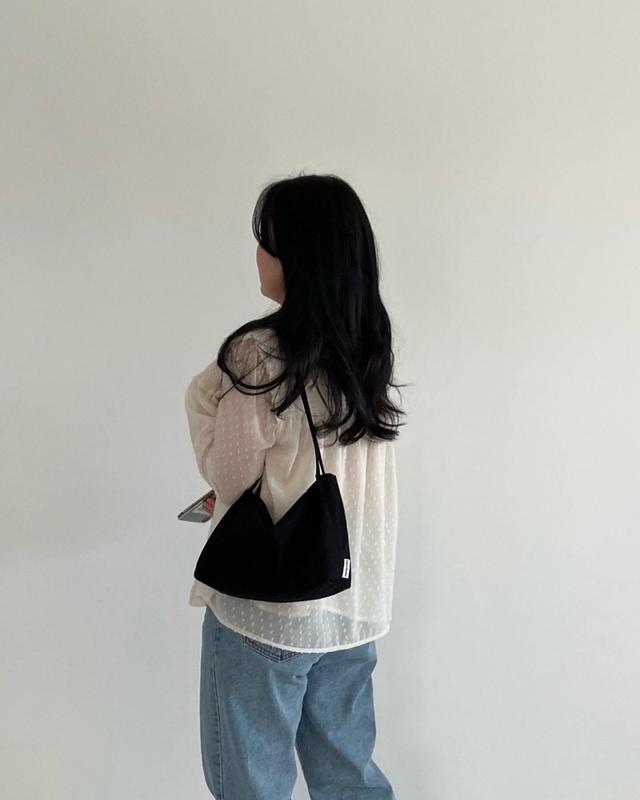 ppocketto cozy half bag 뽀겟또 코지 하프백 - black