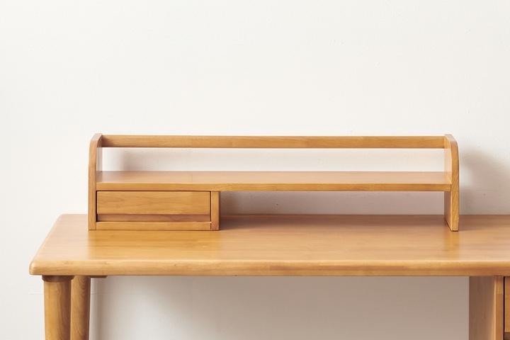 어반 고무나무 원목 모니터 받침대 책상 서랍 선반