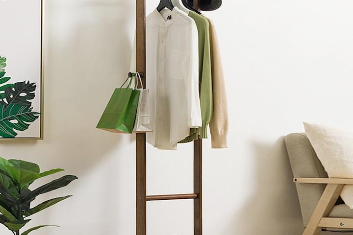안나수 스탠드 행거 드레스룸 원목 옷걸이