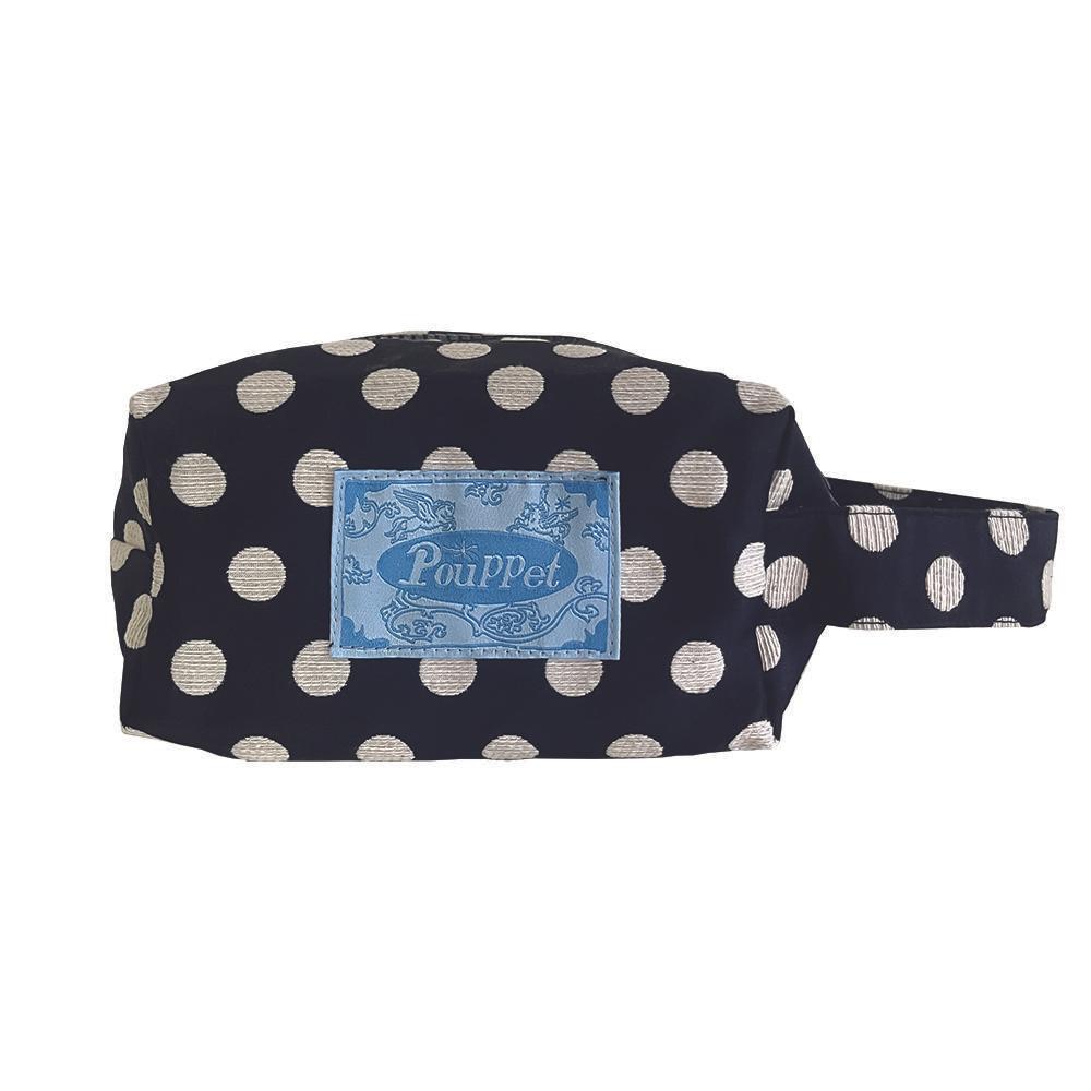Silky Dot Pouch - Navy