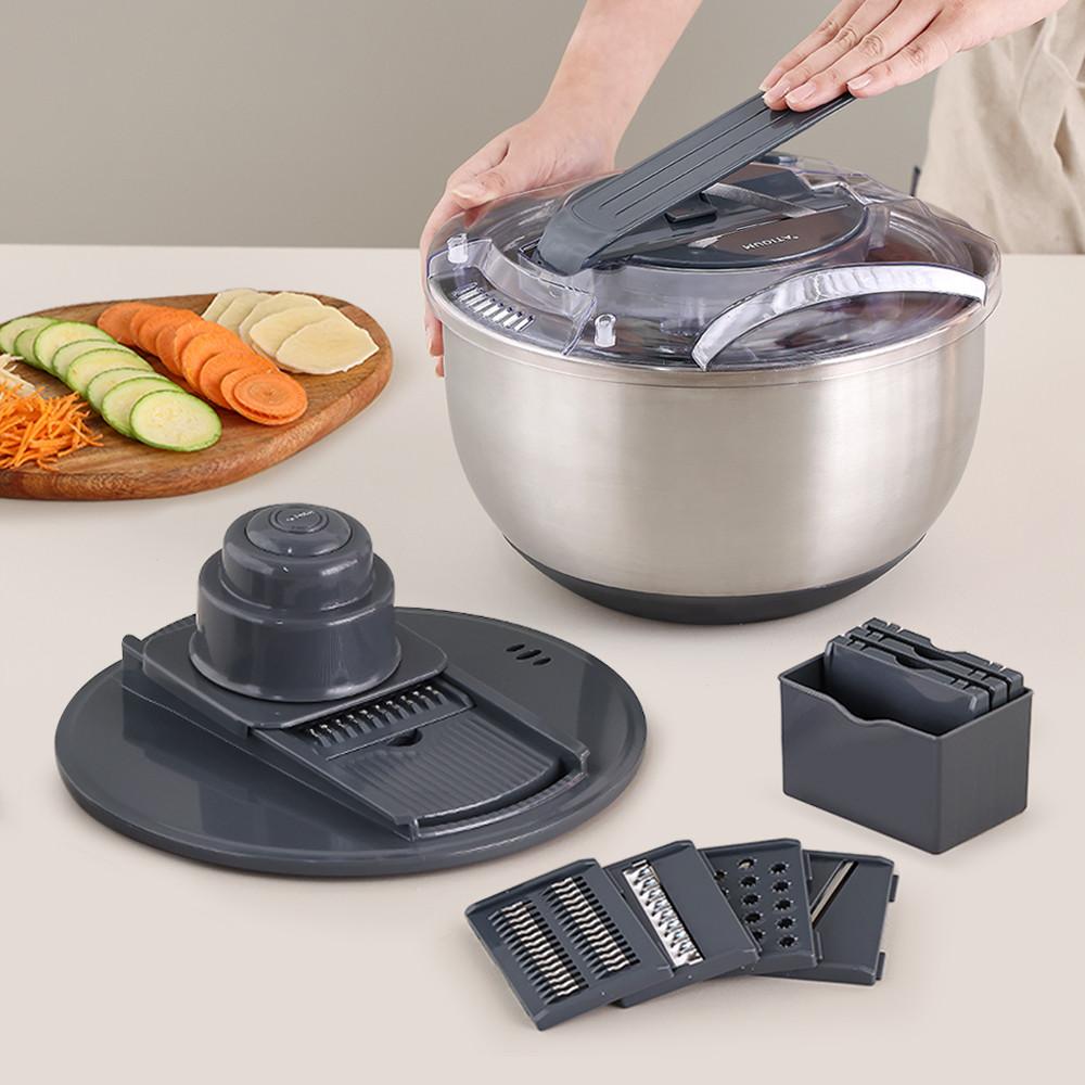 무디타 프로페셔널 304 스텐 믹싱볼 야채 탈수기 5L / 만능 채칼 6종 세트 믹싱볼 채반 + N포인트 5%