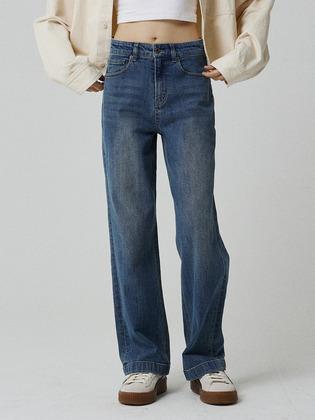 페이트로 7608 세미와이드핏 더스티 미디움인디고 데님팬츠