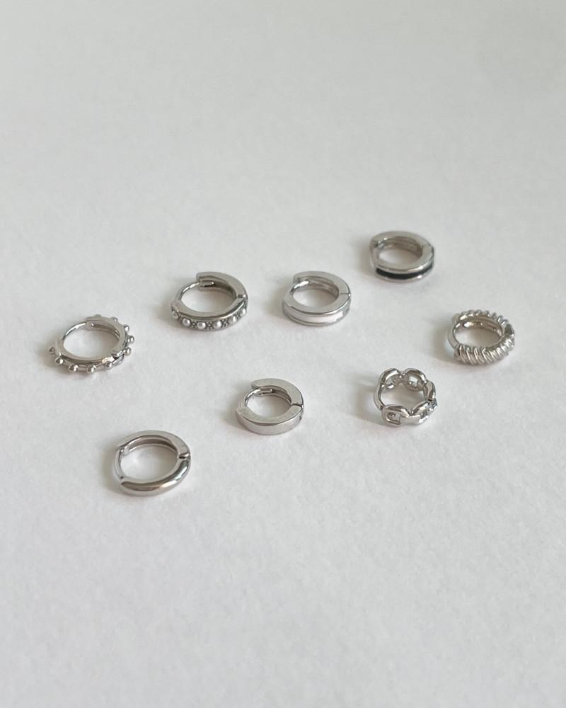 [1+1할인] 미니 링귀걸이 원터치 링피어싱 (8 type)