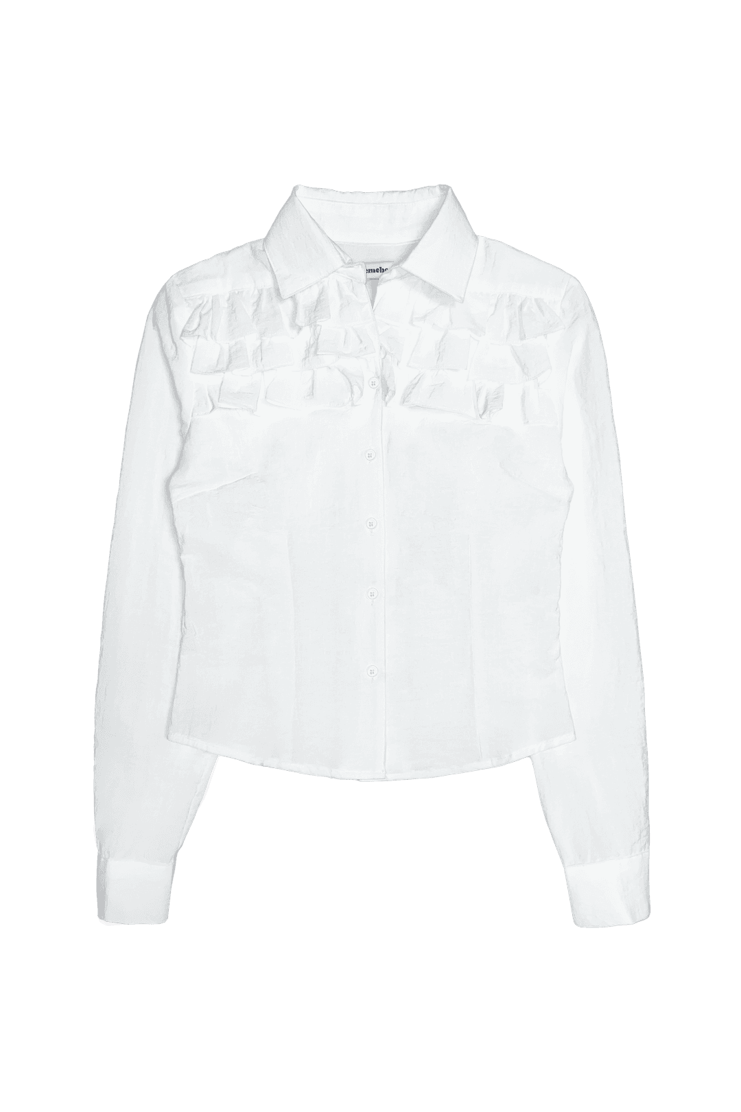 FLOUNCY FRILL SHIRT (WHITE)
