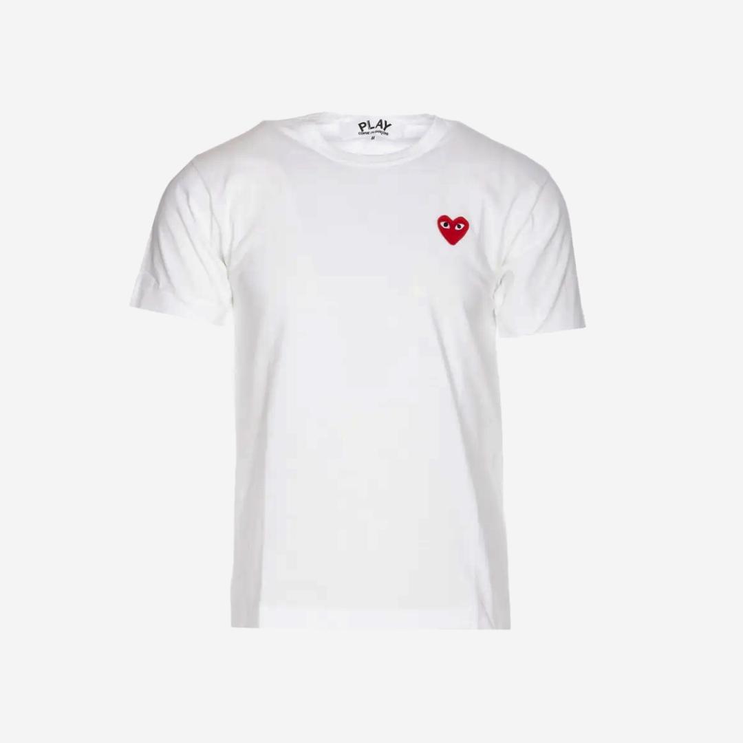 Play Comme des Garcons Red Heart T-Shirt White