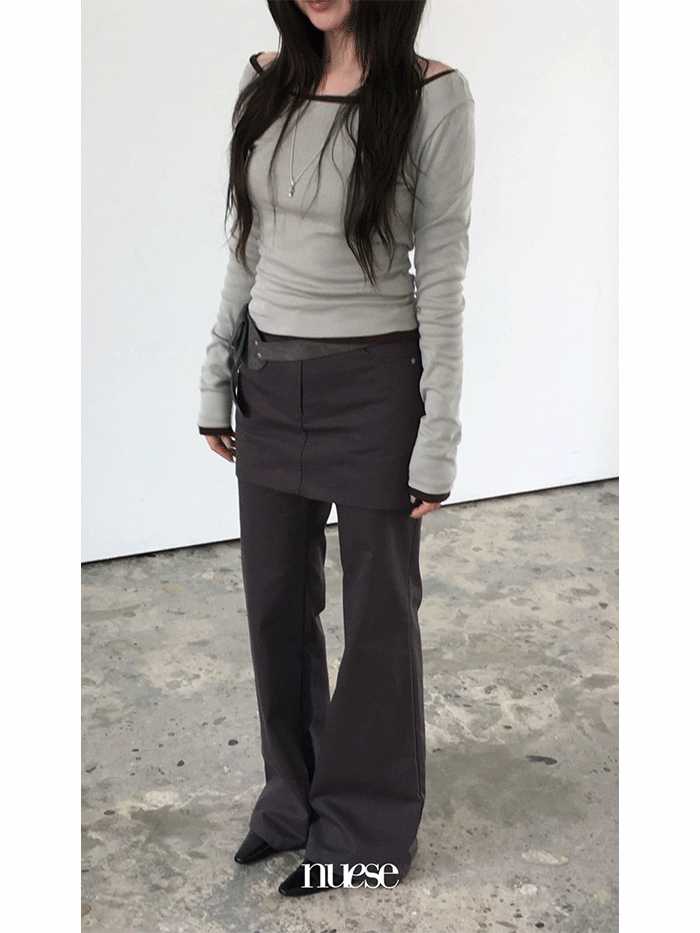메틸 ford mini skirt set boots cut pants (2colors)